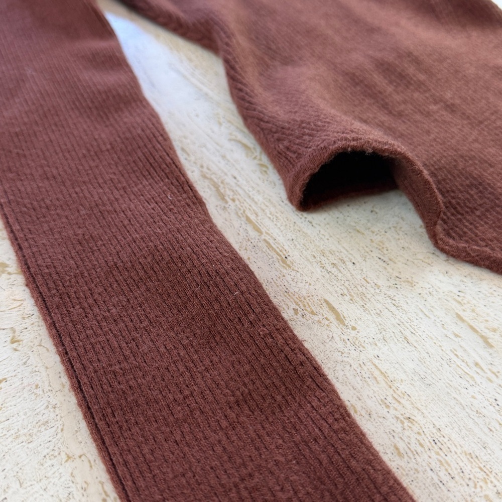 Abercrombie & Fitch Turtleneck Bodysuit XS Brown Luxeloft Stretch Soft - Picture 2 of 9